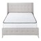 Monarch Specialties Bed, Queen Size, Bedroom, Upholstered, Beige Linen Look, Chrome Metal Legs I 6041Q - alternate 5
